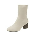 thumbnail image 2 of POROPL Ankle Boots for Women Pointed Toe Sock Shoes,Boots Size 7.5, 2 of 7