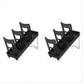 thumbnail image 1 of 2pcs with Bracket Foldable Cup Holder Coffee Shop Cup Rack Black, 1 of 5