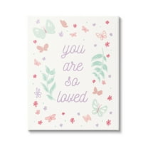 Stupell Industries Floral You Are So Loved Botanical & Floral Painting Gallery Wrapped Canvas Print Wall Art, 16 x 20