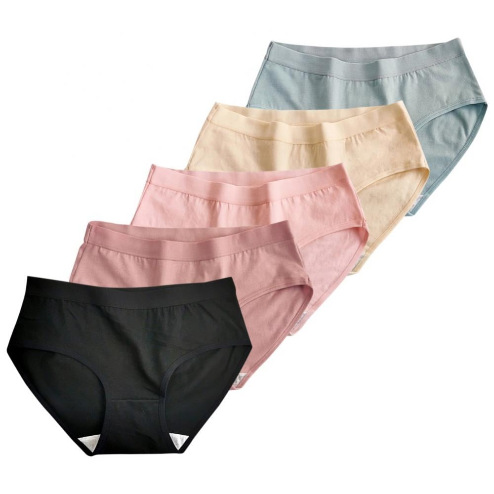 Breathable Underwear for Women Briefs Midrise Hip Intimates Ultra Comfort Soft Cotton
