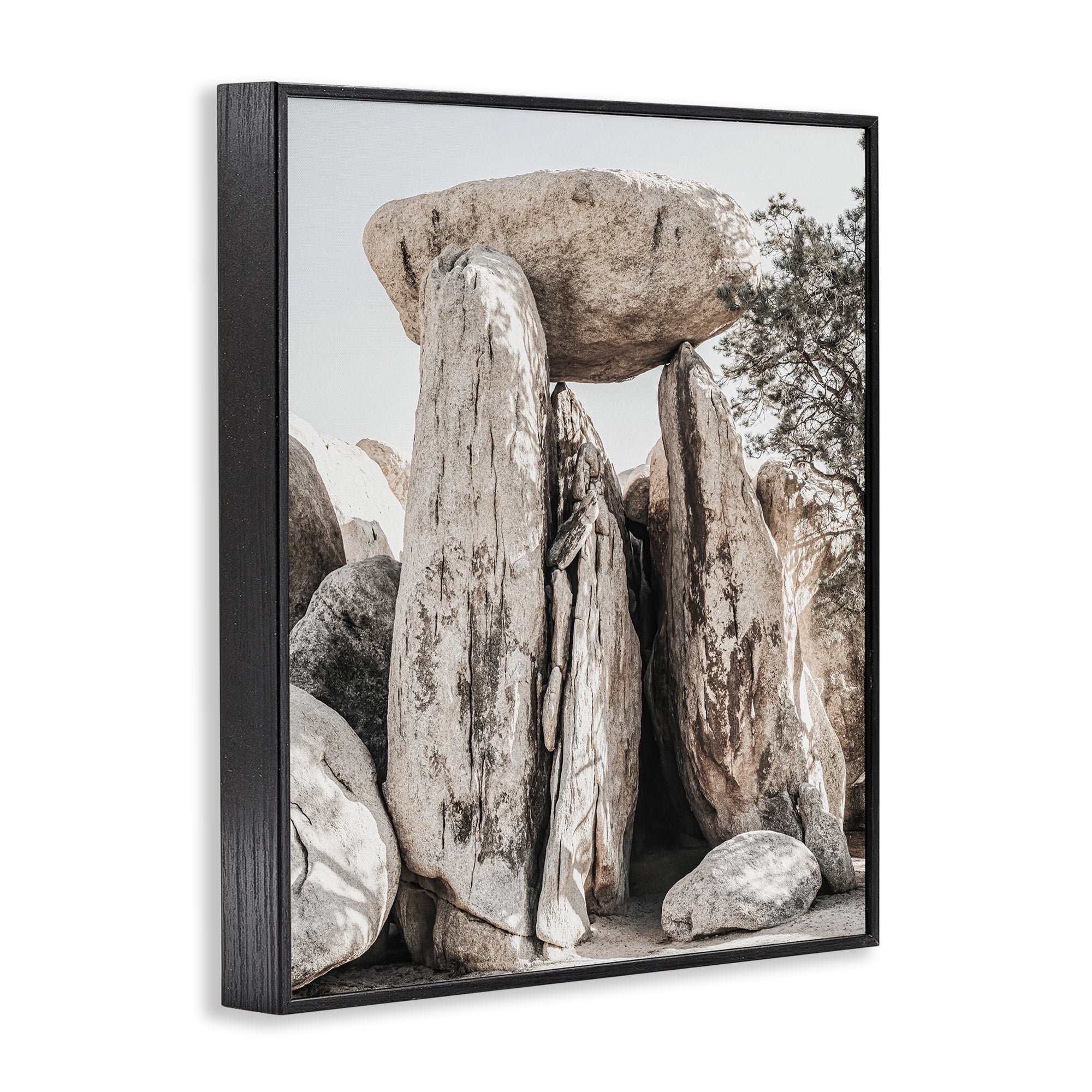 Stupell Industries Balanced Rock Formation Landscape Photography Black Framed Art Print Wall Art, 11 x 14