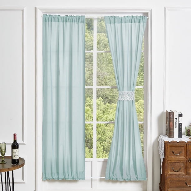 Zhuge Cortinas transparentes con textura, paneles transparentes para privacidad, ligeros y aireados, para dormitorio, sala de estar, patio, puerta de vidrio (1 pieza, 40,1 x 53,9 pulgadas, A37)
