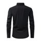 thumbnail image 3 of pstuiky Camisas casuales de manga larga para hombre, Camisa de negocios tipo cárdigan con cuello vuelto liso a la moda para hombre Tops casuales para hombres l, 3 of 8