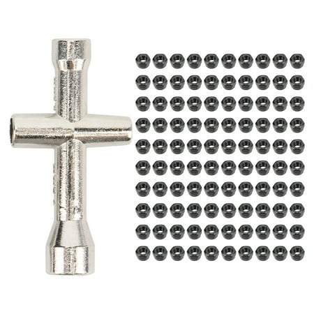 

1/24 M2 Locknut Metal Lock Nut Selflocking Nut with Cross Wrench for Axial Scx24 AXI90081(Black )