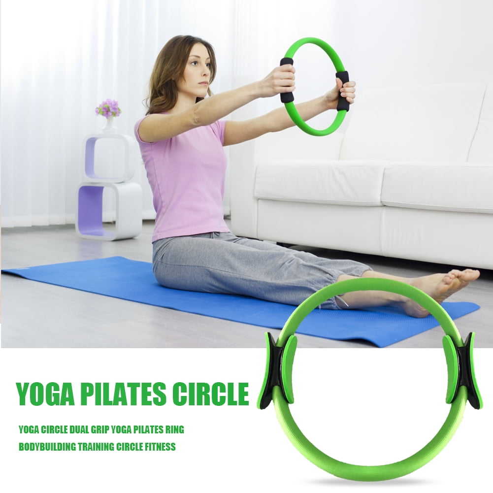 Pilates Ring Dual Grip Fitness Weight Exercise Yoga Circle Body Trainer Tools 