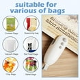 thumbnail image 4 of Mini Bag Sealer, 2 in 1 Portable Handheld Vacuum Food Storage Sealer Portable Bag Sealer Heat Seal, Vacuum Food Sealer Bag Sealing Machine for Plastic Bags Snack Bags (White), 4 of 7
