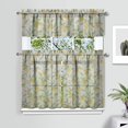 thumbnail image 2 of Kitchen Curtains 36 Inch Short - 3 Panel Set Lemon Print, Rod Pocket Window Curtains 100% Polyester, Cute Fruit Valance for Farmhouse, Cafe, Living Room, Bedroom, Easy Wash, 2 of 6