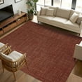thumbnail image 3 of Dark Brown 5x8 Area Rugs, Farmhouse Burlap Solid Brown Color Modern Linen Texture Non-Skid Rubber Backing Large Rectangle Rugs - Living Room Bedroom Home Office, Indoor Floor Mat Carpets Washable Rug, 3 of 9