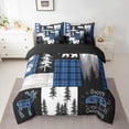 thumbnail image 2 of Homewish Happy Camping Camper 7pcs Bedding Comforter Set,Rustic Farmhouse Cabin Queen Bedding Sets,Jungle Animal Deer Queen Sheet Sets For Teens,Breathable Home Decor Reversible, 2 of 8