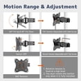 thumbnail image 4 of Universal VESA Pole Mount for 17”- 32” Screens,Holds to 22Lbs, Adjustable Monitor Mount with 75x75/100x100 VESA Plate, Tilt/Swivel/Rotation,Fits 1.38-Inch Diameter Pole,Black, 4 of 5