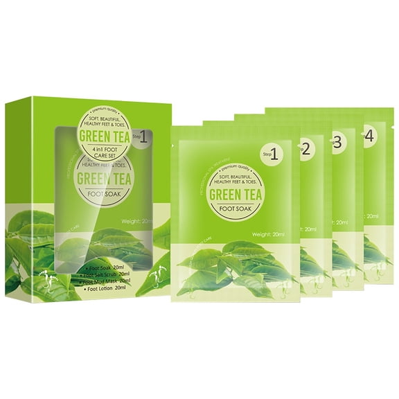 Uxgjfwu 4 in 1 Exfoliating Foot Mask, Hydrating Treatment with Natural Fruit Nutrition, Long Lasting Repair for Feet