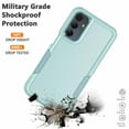 thumbnail image 6 of For Samsung Galaxy A03S A13 A14 A15 A16 A23 A32 A35 A53 A54 5G Case,Njjex 2 in 1 PC Phone Case ,Rubber & Rugged Shockproof Full Body Protection Case Cover-Green, 6 of 6