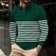 thumbnail image 1 of Blusa y camisa de manga larga con cuello vuelto para hombre, informal, con cuello vuelto, estampado, para fitness, deportiva, de manga larga, de poliéster, 1 of 5