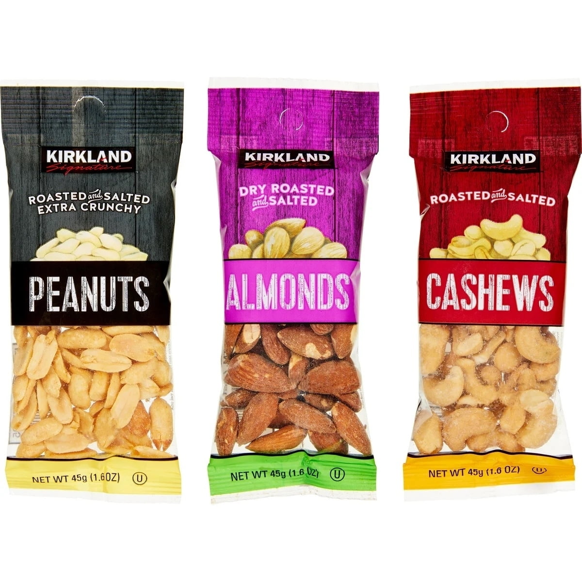Kirkland Signature Snacking Nuts Variety Pack 1.6 Ounce (Pack of 30)