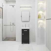 Water Creation Mia 18" Wood Single Bathroom Vanity in Espresso/Chrome