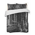 thumbnail image 2 of Grey Forest Queen Size Down Alternative Comforter, Lightweight Comforter Quilt Bedding Set with Pillow Shams Mysterious Primitive Forest Pine Tree All Seasons Bed Comforter Duvet Insert 90"x96", 2 of 7