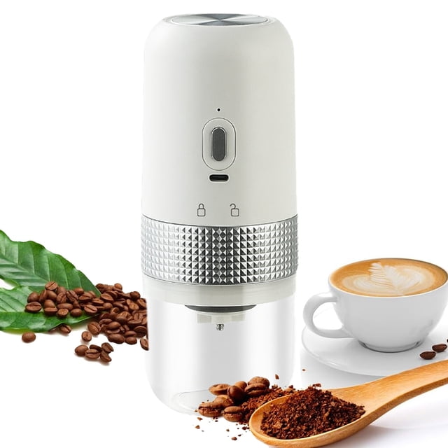 Molinillo de café, pequeño molinillo de café inalámbrico mini con ajuste de molienda múltiple, molinillo de café portátil automático