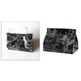 thumbnail image 4 of Estuche elegante del tenedor de la servilleta de papel de la cubierta de la caja de pañuelos de cuero de la PU para las decoraciones caseras del coche Negro Soledad Sostenedor del tejido, 4 of 10