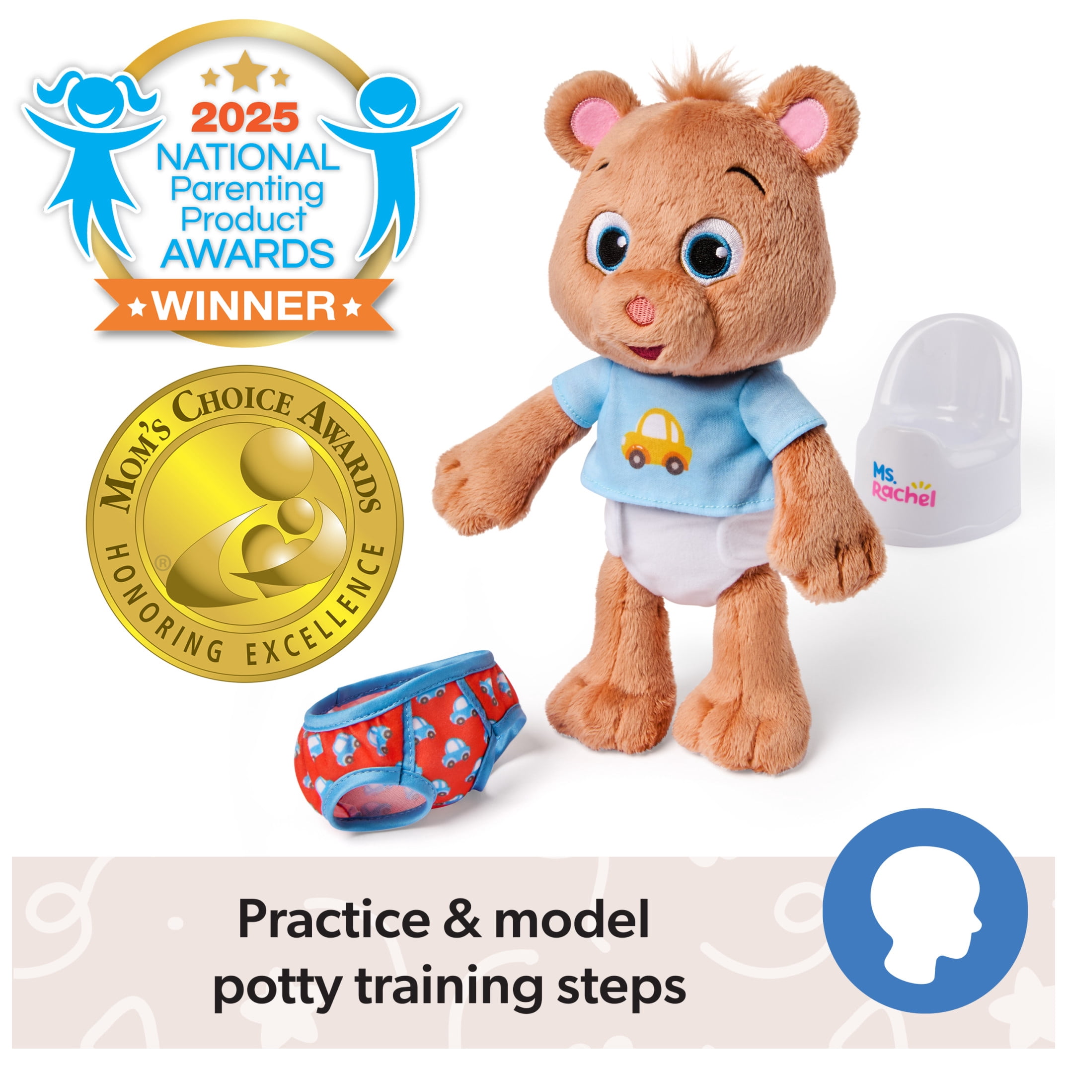 Ms. Rachel Official Potty Time with Bean Doll for 18 Months - 3+ Years