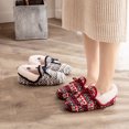 thumbnail image 2 of House Slippers Closed Back Thickened Non-skid Winter Slides Indoor Slippers, 2 of 10
