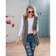 thumbnail image 1 of Chaqueta de felpa con capucha para mujer, chaleco de color sólido europeo y americano de longitud media, nuevo estilo caliente, otoño e invierno, 2023, 1 of 4