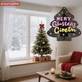 thumbnail image 4 of Stylish Metal Hanging Christmas Tree Wind Spinner - Festive Design with White Outline Colorful Dots and ' Merry Christmas ' Text, 4 of 7
