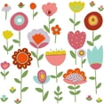 thumbnail image 2 of HUE and MI and Sangita 12x12 White Modern Wood Framed Museum Art Print Titled - Flower Garden, 2 of 4