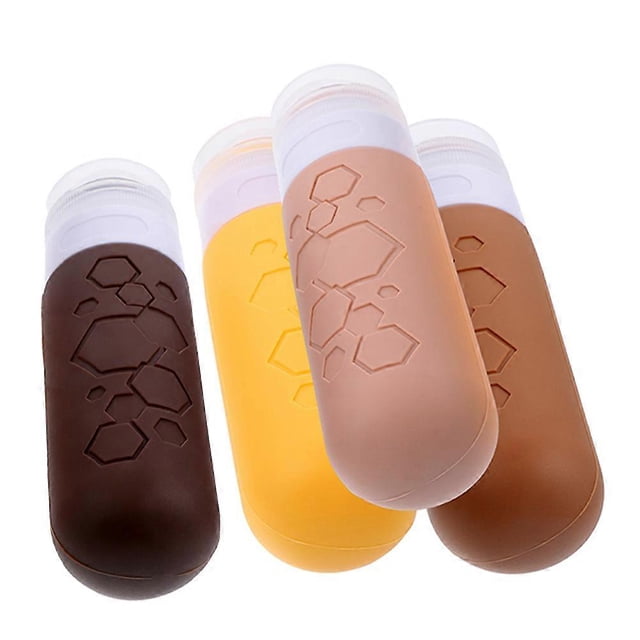 Assorted Color Travel Lotion Bottles for Storage 4Pcs Silicone Shampoo Dispenser