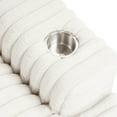 thumbnail image 6 of Furniture of America Cafein Contemporary Chenille Two Arm Chaise with USB Port, White, 6 of 9