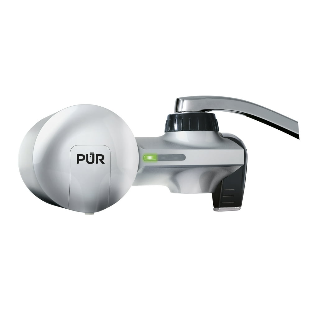 PUR PLUS Faucet Mount Water Filtration System, Silver Matte, PFM300V