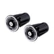 thumbnail image 1 of Yuarrent 1 par de tapas de manillar MTB, empuñaduras de aleación de aluminio para bicicleta de carretera, tapones para manillar de bicicleta de montaña Ciclismo negro Yuarrent OD0290-01, 1 of 6