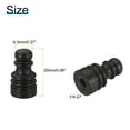 thumbnail image 2 of Uxcell 1" Tall Iron Lamp Finials Cap Knob, 2Pcs Lamp Screw Holder Tapped 1/4 27 for Lamp Shade, Black, 2 of 5