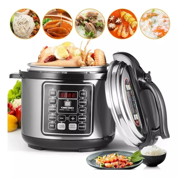 Wallfire Electric Cooker,9-in-1 Electric Pressure Cooker,5L Large Capacity Electric Pressure Cooker Multifunctional Household Smart Rice Cooker Sauté Steamer Yogurt Maker