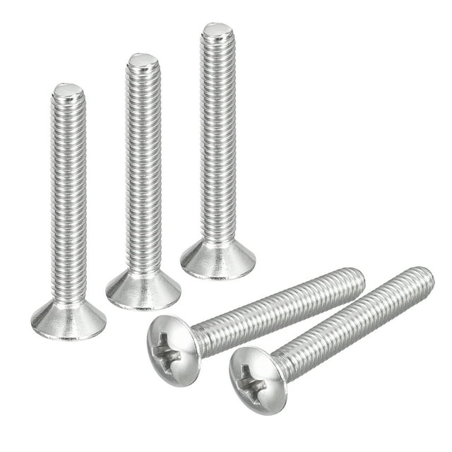 Unique Bargains Vis de Machine à Tête Ovale M4x30mm, Lot de 100 Vis à Tête Fraisée Légèrement Relevée en Acier Inoxydable 304
