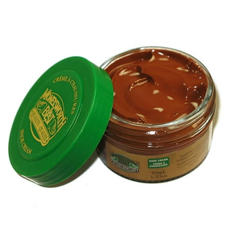 Shoe Cream - Jar 43g / 1.55oz (Medium Brown) (Best Beeswax Shoe Polish)