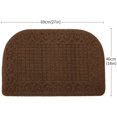 thumbnail image 2 of Glaciersei 27X18 Inch Anti Fatigue Kitchen Rug Mats are Made of 100% Polypropylene Half Round Rug Cushion Specialized in Anti Slippery and Machine Washable,Brown(2 pcs), 2 of 5