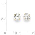 thumbnail image 2 of 14K Yellow Gold 6mm Round CZ Post Earrings, 2 of 2