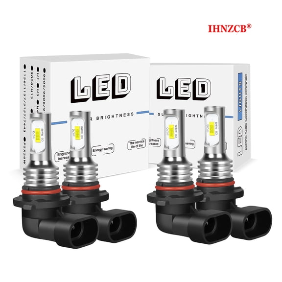 IHNZCB 9005 9006 LED Fog Light Bulbs Bright 6000K White Replace for Fog Light or DRL, Pack of 4