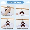 thumbnail image 3 of 20Pcs Clothes Hanger Connector Hooks, for Velvet Huggable Hangers, Wooden Hangers, Heavy Duty Space Saving for Closet, 3 of 6
