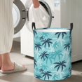 thumbnail image 4 of retro Palm Tree Laundry Basket, Laundry Hamper Waterproof Laundry Bag Clothes Hamper Laundry Bin with Handles for Bedroom, Living Room, Kids Room-#, 4 of 5