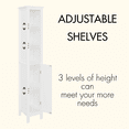 thumbnail image 5 of Gzxs Freestanding Tall Storage Cabinet with Adjustable Shelves and Anti-Tip Device, 67" Slim Bathroom Cabinet with Open Compartments for Bedroom, Living Room, Dining Room, White, 5 of 9