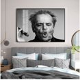 thumbnail image 4 of Cuadro de pared con fotografía de Jack Nicholson, decoración artística, póster de cigarros de Jack Nicholson, impresiones artísticas de pared, pinturas en lienzo en blanco y negro, 4 of 5
