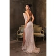 thumbnail image 2 of Women's Royal Queen Long Formal Dress Strapless High Slit Gala Gown RQ8172 Champagne Goldish Beige 18, 2 of 4