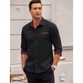 thumbnail image 2 of COOFANDY Long Sleeve Button Up Shirts for Men Slim Fit Denim Shirt Casual Shirt, 2 of 6