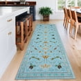thumbnail image 2 of Soft Modern Area Rug for Living Room, Bedroom, Durable Home Decor Carpet, 8x10ft, Elegant Cyan, 2 of 8