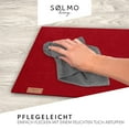 Sølmo Premium Felt Placemats Set of 6 Red Washable, Placemat 16x13 inch