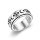 thumbnail image 3 of Anillo giratorio de acero de titanio con estrellas y luna, anillo antiansiedad y descompresión, 3 of 5