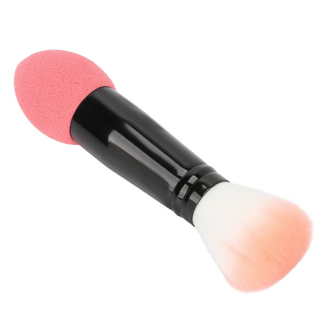 Double Ended Makeup Brushes, Fluffy Hair Face Makeup Brush Multifunction Accurate Color Rendering Small Size Soft For Beauty Salon Rose Red