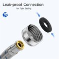 thumbnail image 5 of 2 Pack 6 Ft Stainless Steel Washer Hoses With 90 Degree Elbow Durables And Leakproof For Universal, 5 of 5