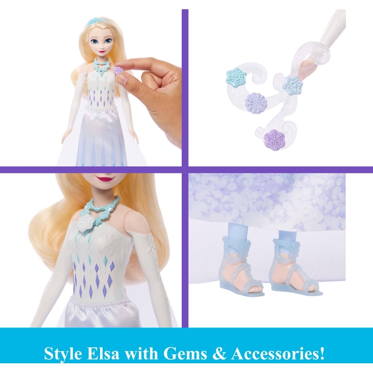 White-eye　AX521 BJD 1/4 ドール本体 Elsa Disney Frozen Jewel Reveal Elsa Fashion Doll with 8 Surprises